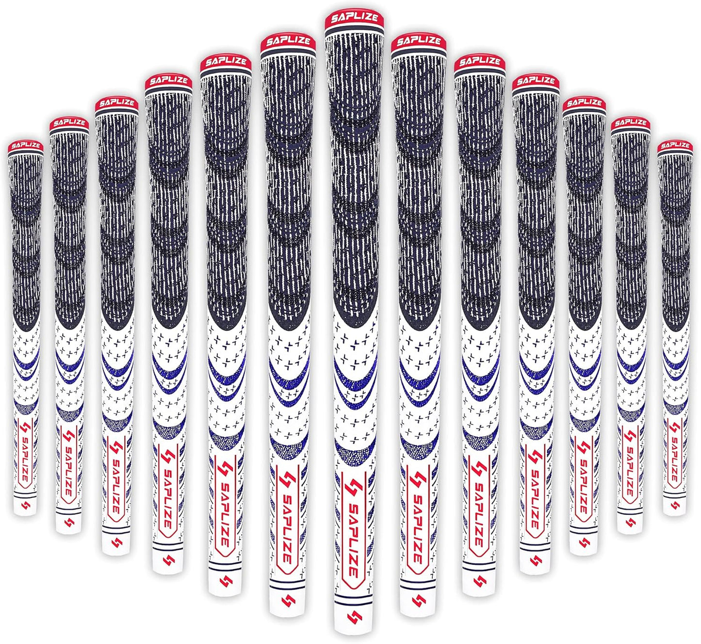 13 Golf Grips, Standard, All Weather Multi Compound Hybrid Golf Club Grips, White